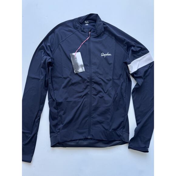 Rapha Mens LONG SLEEVE CORE JERSEY - Large Dark Navy - Picture 1 of 5